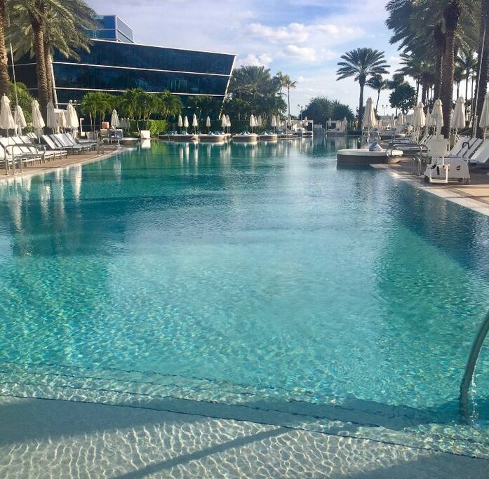 Pools area