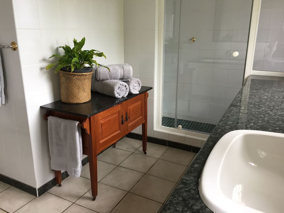 Palm room bathroom
