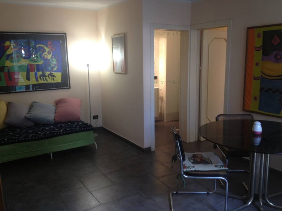 Living room with sofa-bed