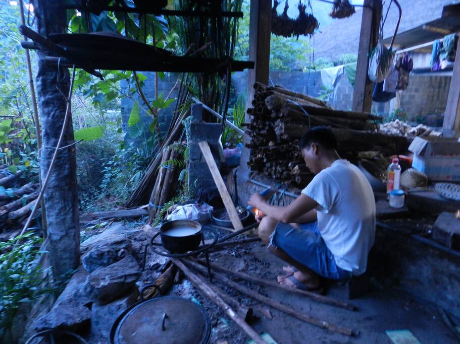 Our traditional kitchen, where we are cooking all meals.