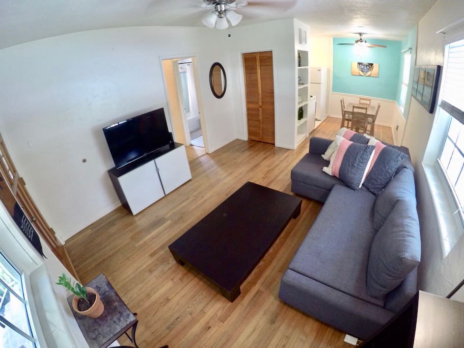 Overview of Living room and dining area
