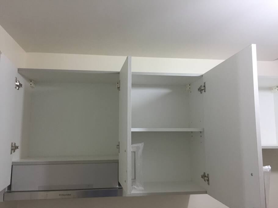 Cabinet above the sink and stove