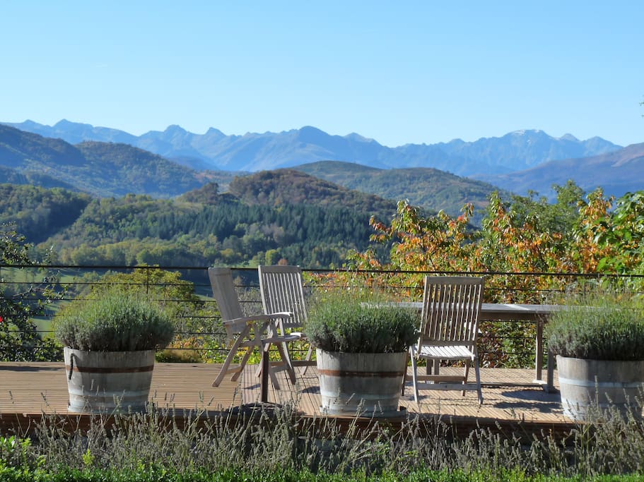 The view from the house and terrace