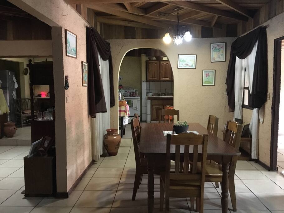This is the dinner table! And we also have two more outside when weather is hot!