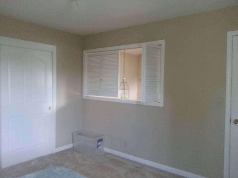 The shutters open out over the living room, but I can provide earplugs if needed.