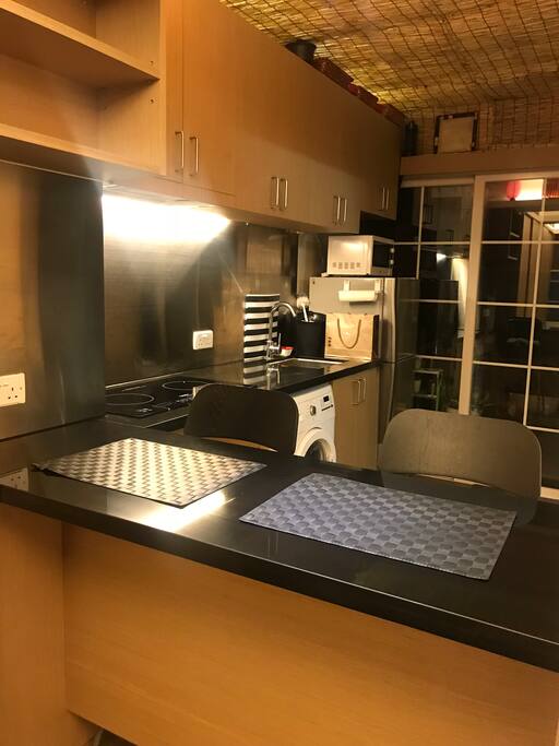 Spacious studio apartment with open kitchen