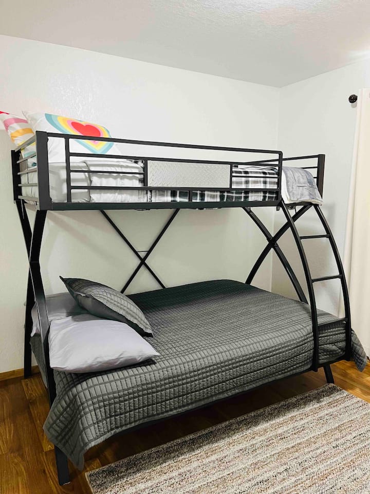 Twin over full bunk bed. 