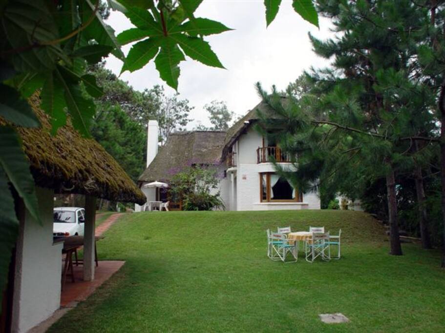 Vista del jardín desde el fondo