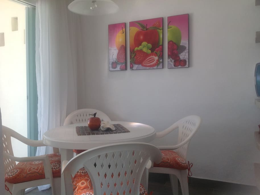 Eating area with ocean views