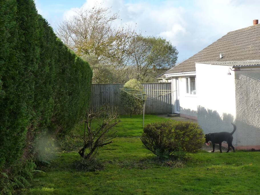 Enclosed south facing back garden