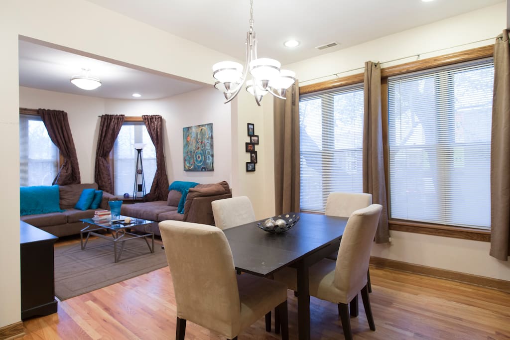 From entrance. Dining room & living room.