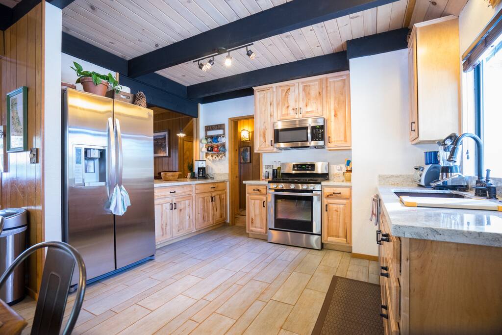 Well equipped kitchen for making meals at home