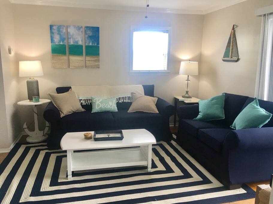 Cozy sofa sleeper with an extra thick mattress