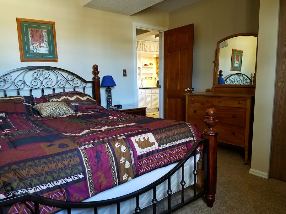 Queen Bed with pillow top mattress