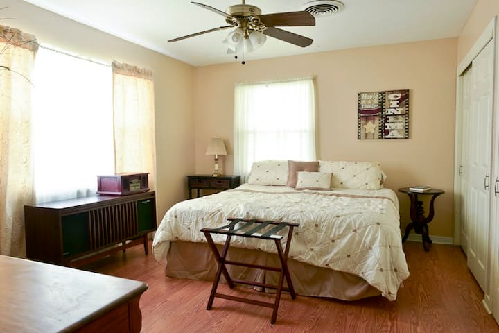 Second bedroom has a king sized bed