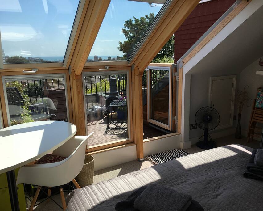 Sea view from bed