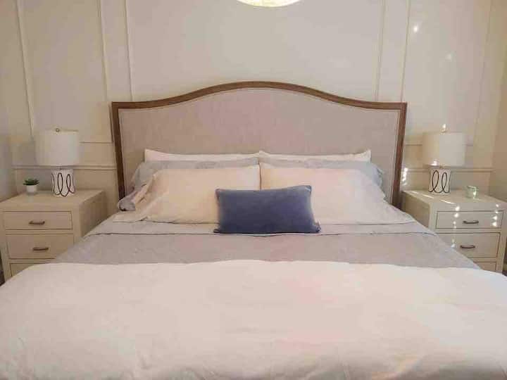 Master bedroom with king bed