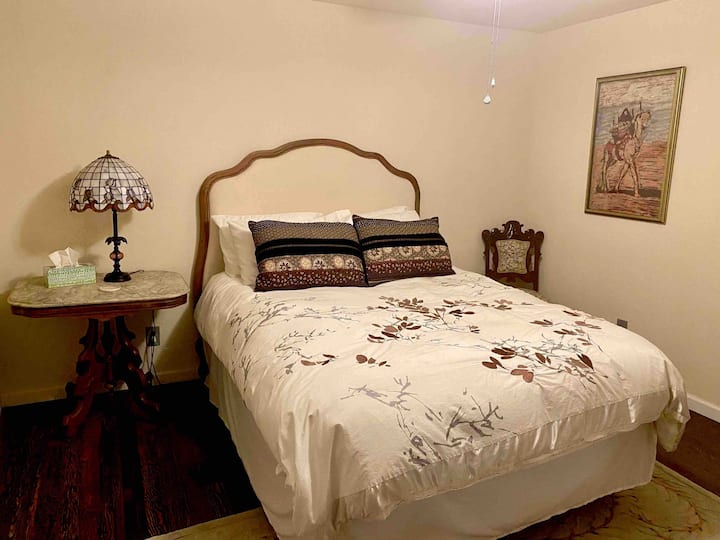 Camera da letto centrale con comodo materasso queen-size e soffice biancheria da letto