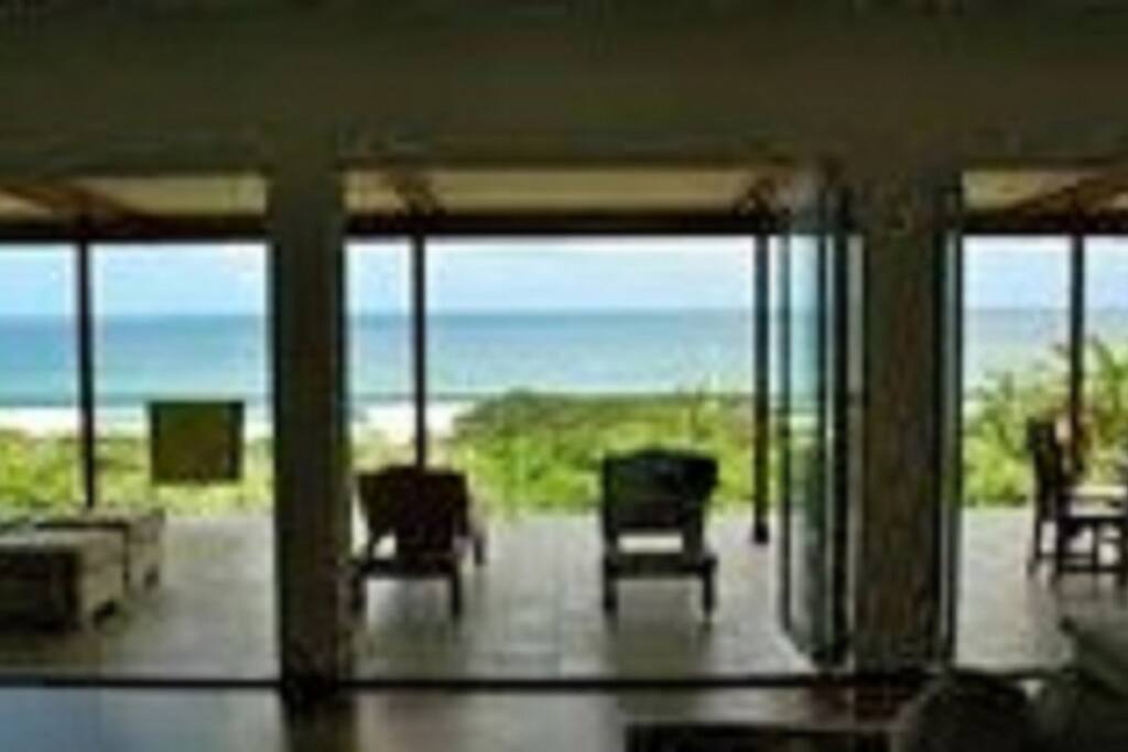 Large patio overlooking the sea