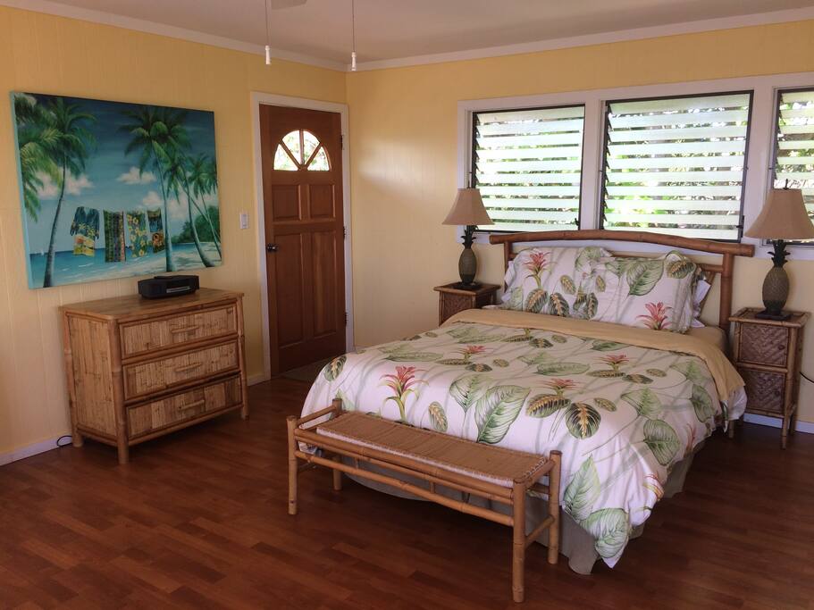 Bed, front door