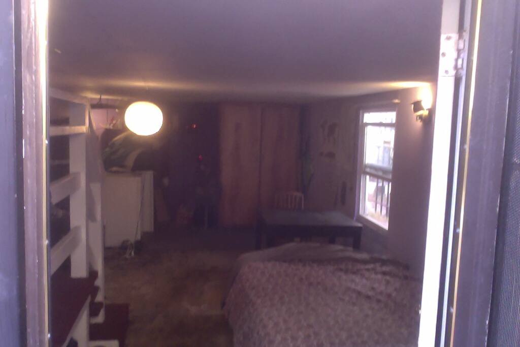 View of the basement from the kitchen that it's connected to.