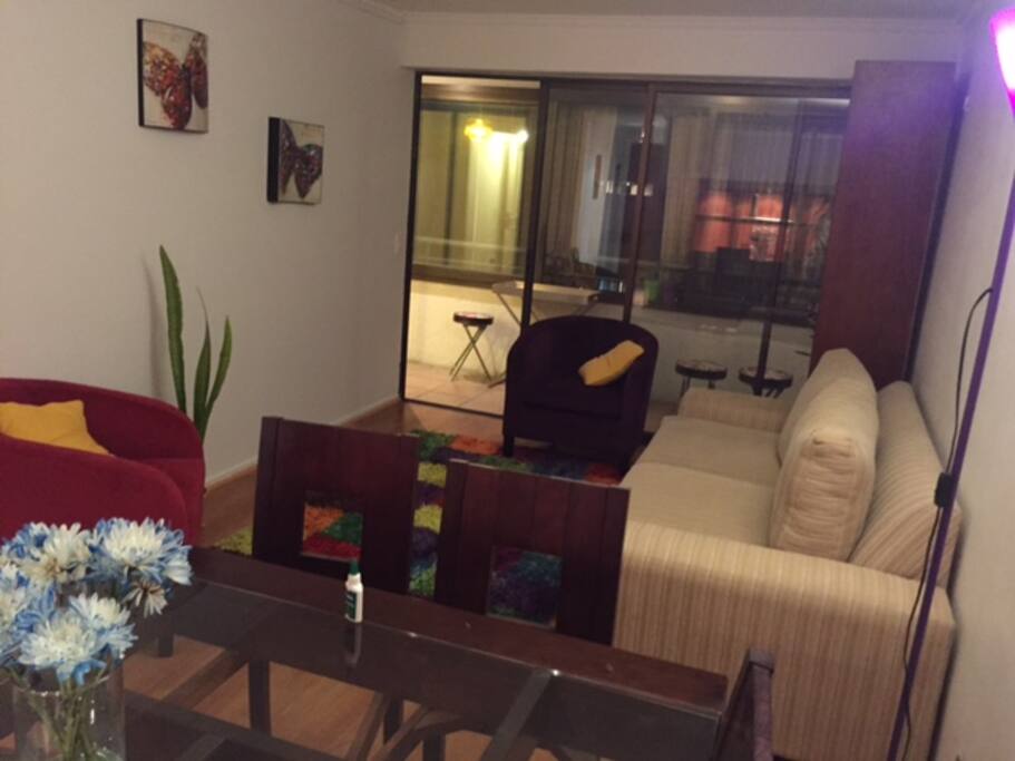 living comedor, terraza