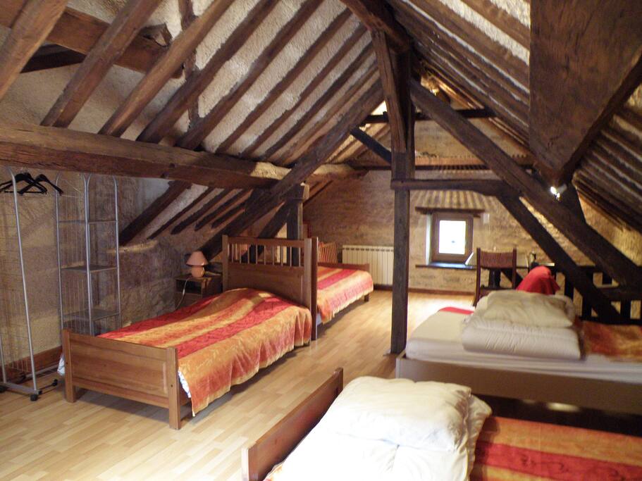 Chambres poutres apparentes