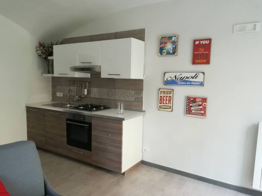 la dotazione della cucina non vi farà rimpiangere le comodità della vostra casa