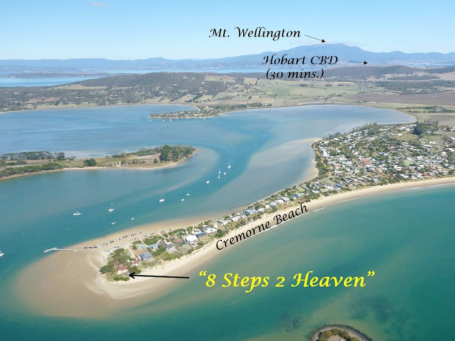 8 Steps to Heaven & Cremorne Beach, Only 30 mins. from Hobart