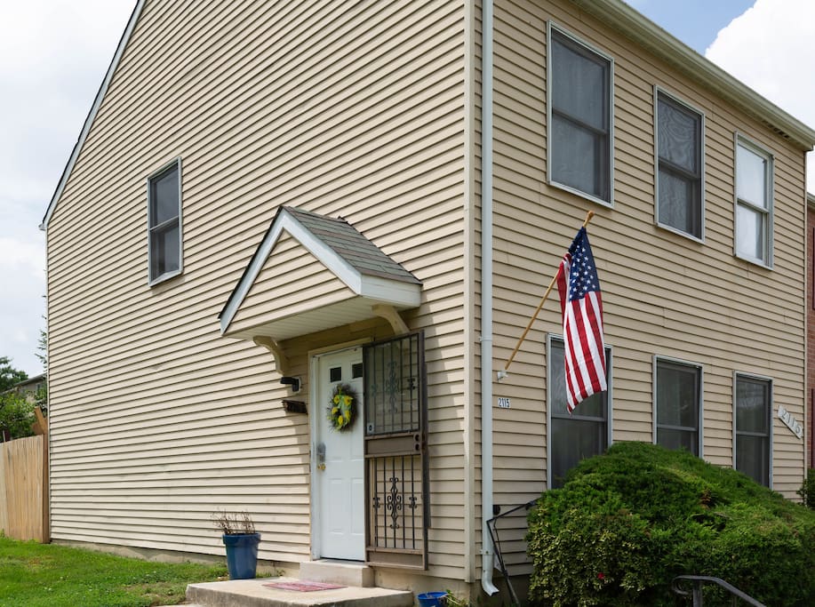 simply identify the home by looking for our American flag displayed on the side of the house if the numbers are to small to see at first glance