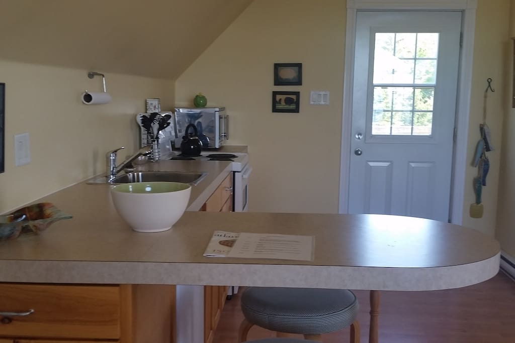 The kitchenette is fully-equipped.