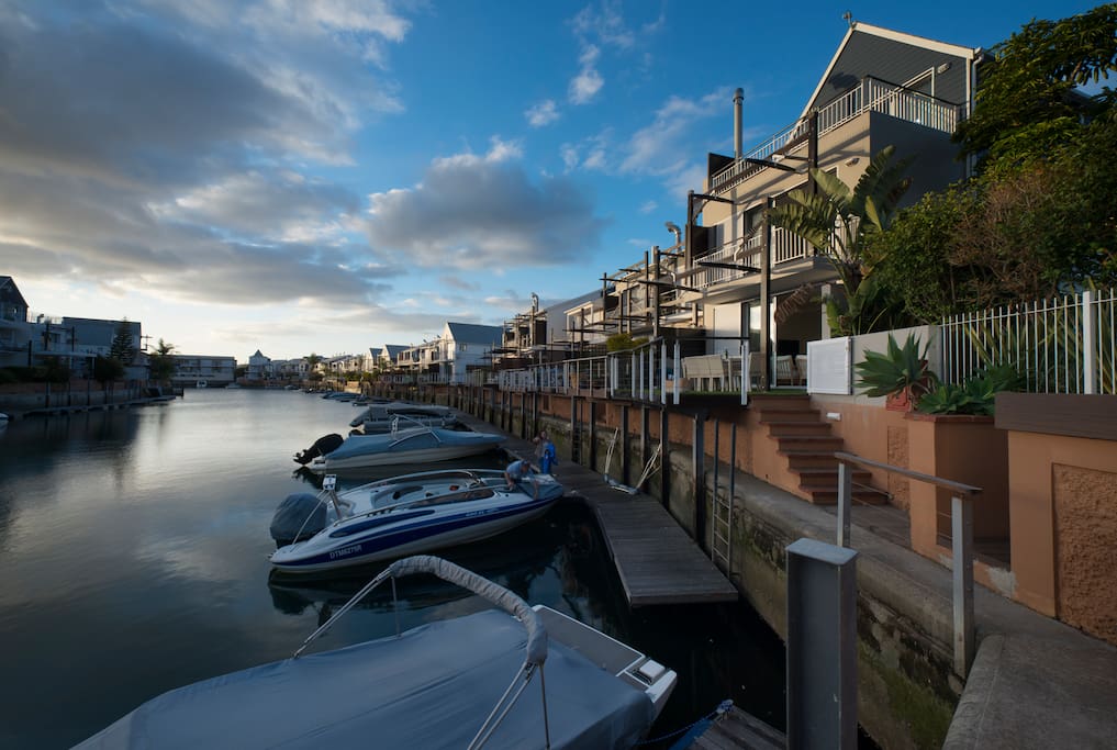 Luxury Apartment on the canal with private mooring. Three bedrooms all with private bathrooms.