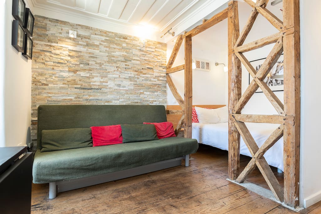Sofa-bed in the living area