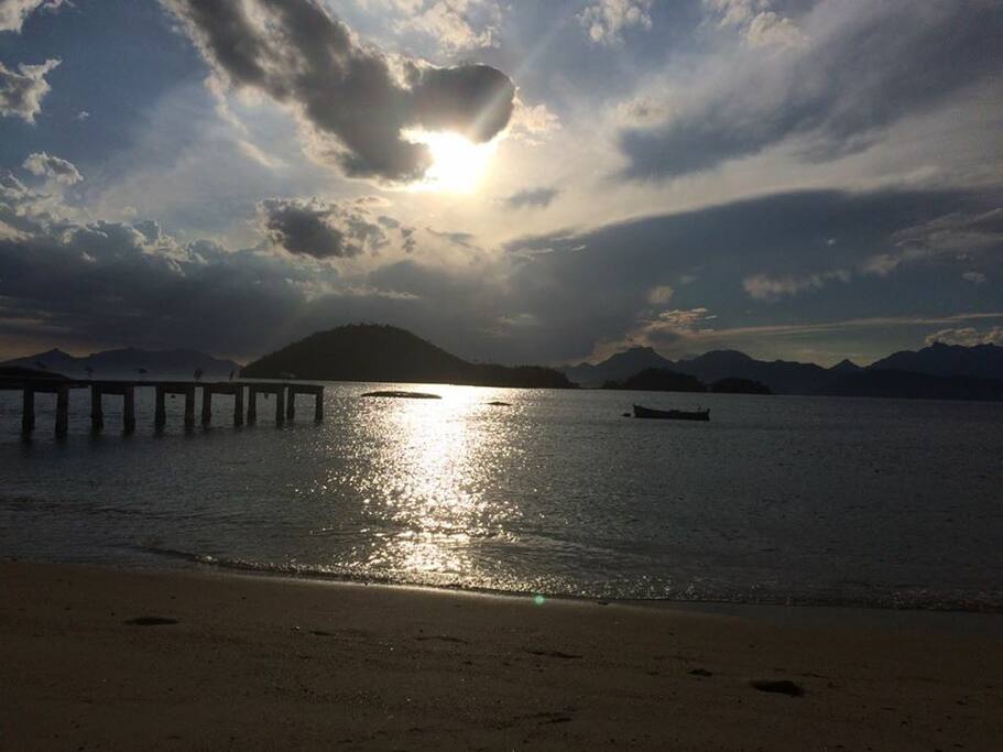 Praia de frente da casa