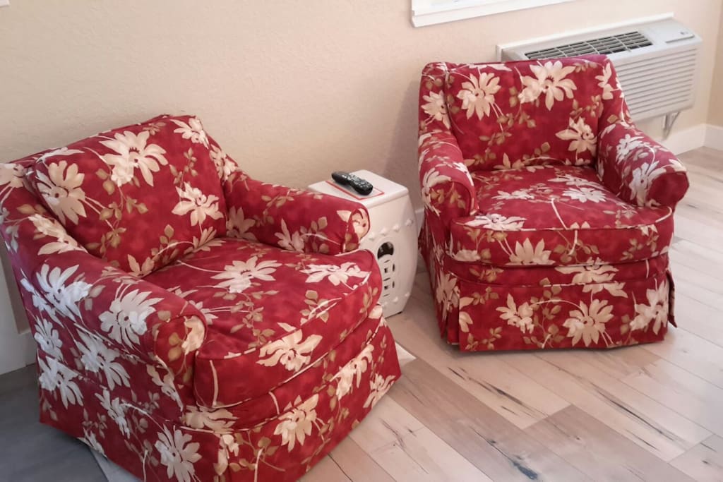 Comfortable seating for rest or watching TV.
