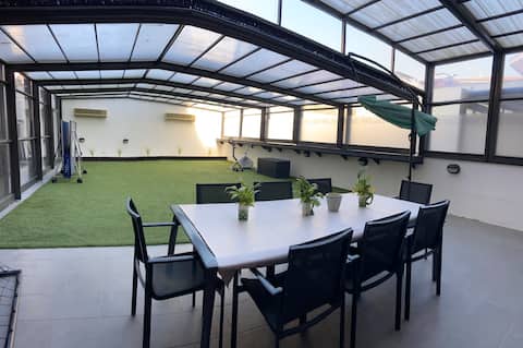 Apartment with a private garden