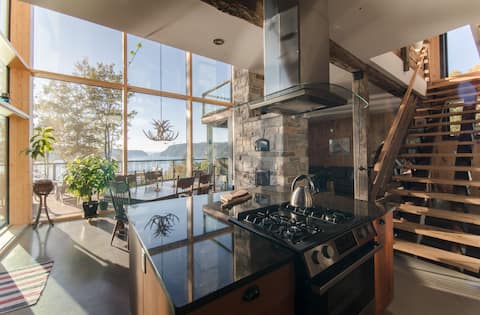 The Glass House on the fjord