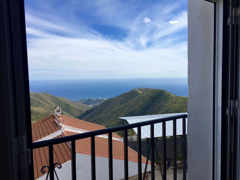 View to the med from the bed