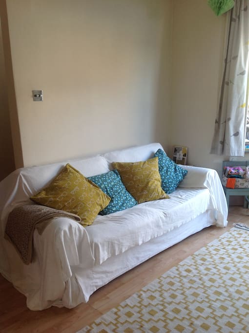 Sofa bed in living room
