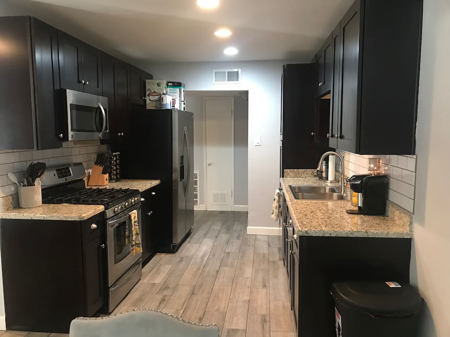 Kitchen- gas range and oven