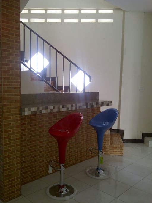 Stairs and table bar