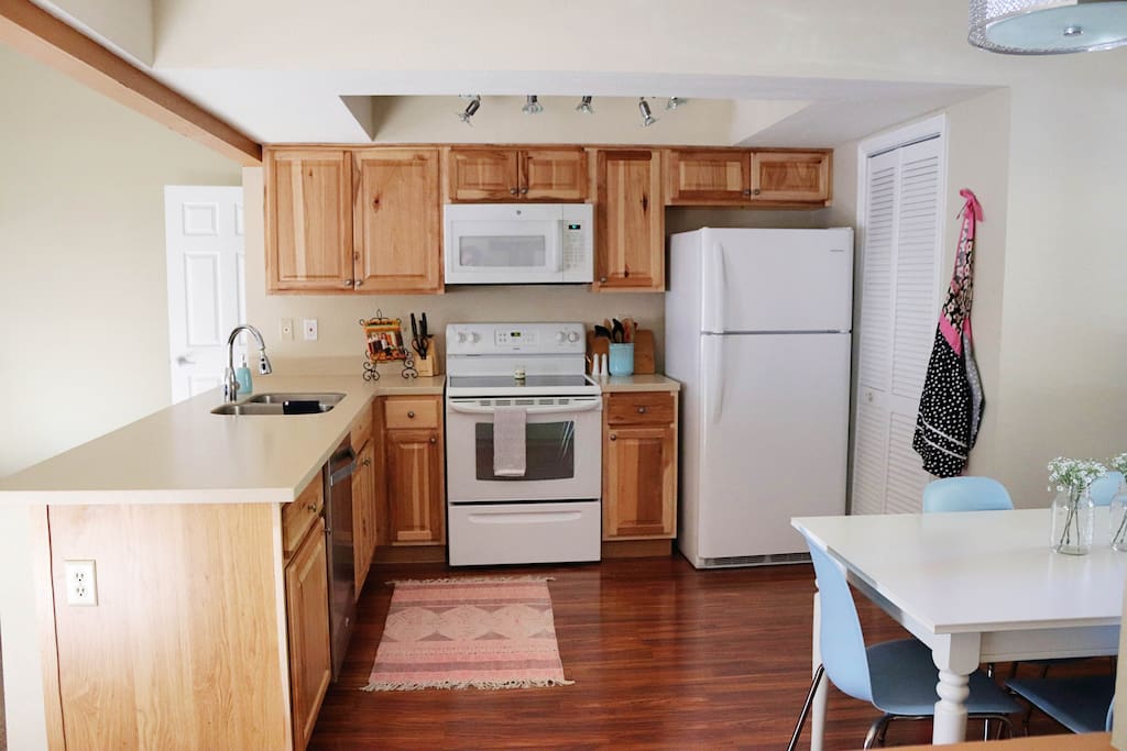 fully equipped kitchen with all the necessary appliances