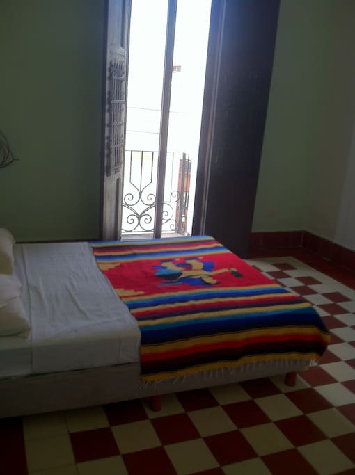 one of two bedrooms