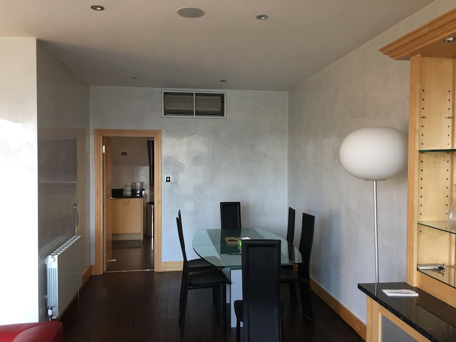 Dining area in the living room