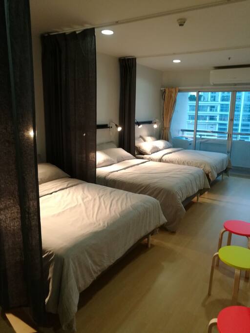 Curtains gives small intimacy