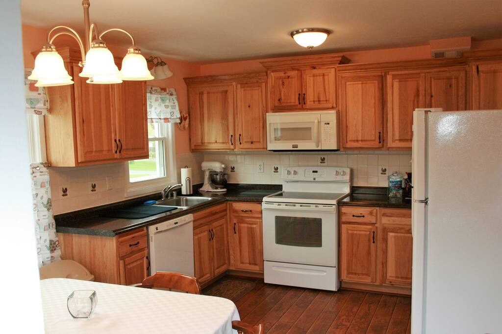New kitchen is a bright place to cook, eat and entertain.