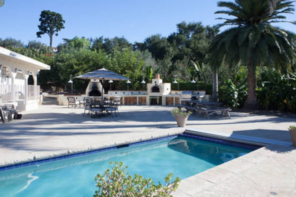 View of the backyard patio