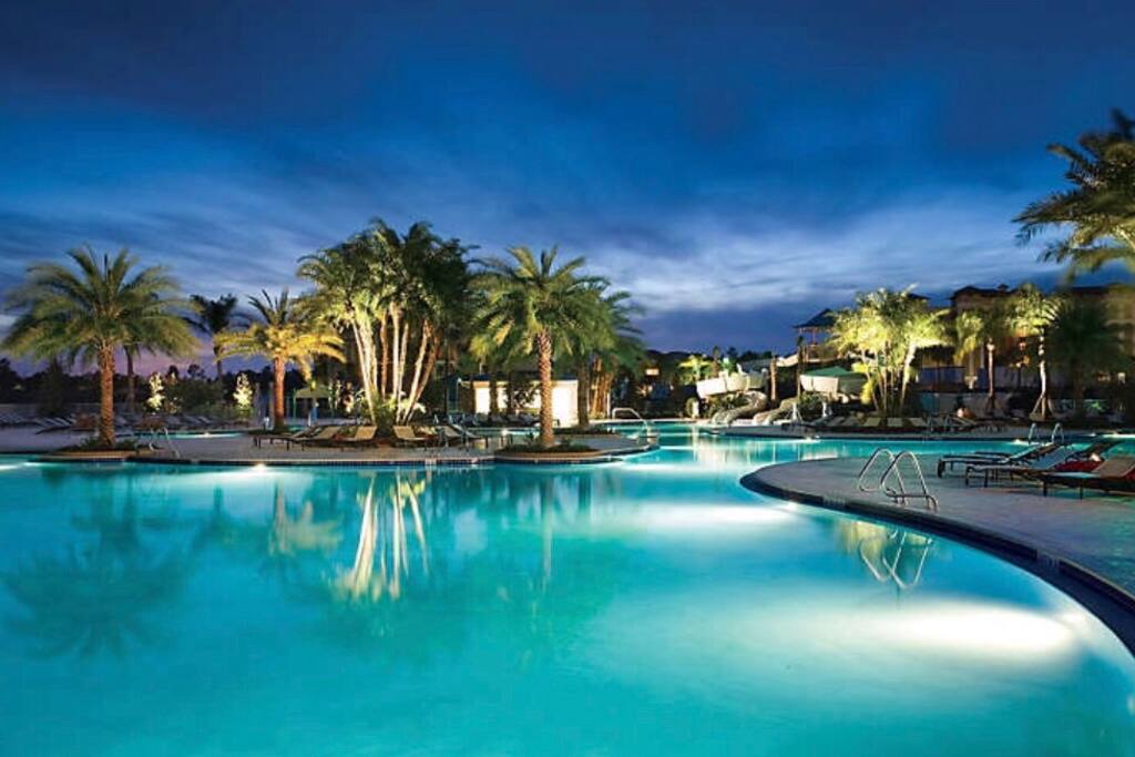 Wakoola Springs Pool by night
