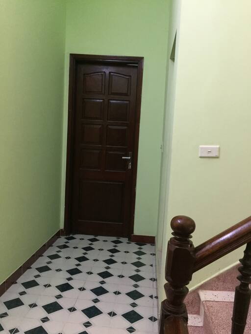 Private room entry with key lock at first floor