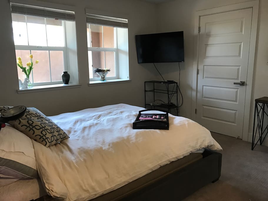 40" TV with Apple TV for you to log into.